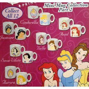 Disney Princess Mini Mug Collection Full Set 12 TomyGacha Toy Vending Capsules